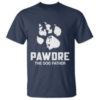 Funny Pawdre The Dog Father T Shirt Fur Dad Fathers Day Vintage Paw Prints