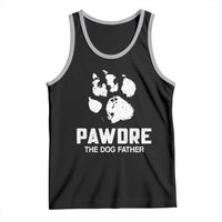 Funny Pawdre The Dog Father Tank Top Fur Dad Fathers Day Vintage Paw Prints