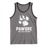 Funny Pawdre The Dog Father Tank Top Fur Dad Fathers Day Vintage Paw Prints