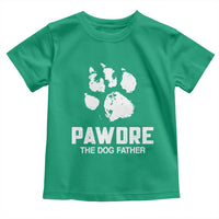Funny Pawdre The Dog Father Toddler T Shirt Fur Dad Fathers Day Vintage Paw Prints