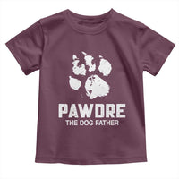 Funny Pawdre The Dog Father Toddler T Shirt Fur Dad Fathers Day Vintage Paw Prints