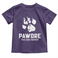 Funny Pawdre The Dog Father Toddler T Shirt Fur Dad Fathers Day Vintage Paw Prints