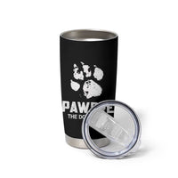 Funny Pawdre The Dog Father Tumbler Cup Fur Dad Fathers Day Vintage Paw Prints