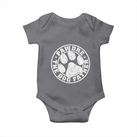 Funny Pawdre The Dog Father Baby Onesie Fur Dad Fathers Day Distressed Paw Prints - Wonder Print Shop