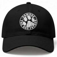 Funny Pawdre The Dog Father Baseball Cap Fur Dad Fathers Day Distressed Paw Prints