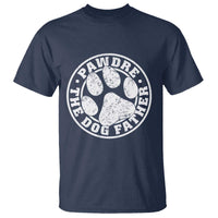Funny Pawdre The Dog Father T Shirt Fur Dad Fathers Day Distressed Paw Prints - Wonder Print Shop