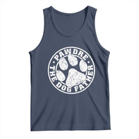 Funny Pawdre The Dog Father Tank Top Fur Dad Fathers Day Distressed Paw Prints - Wonder Print Shop