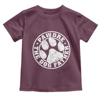 Funny Pawdre The Dog Father Toddler T Shirt Fur Dad Fathers Day Distressed Paw Prints - Wonder Print Shop