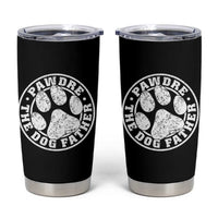 Funny Pawdre The Dog Father Tumbler Cup Fur Dad Fathers Day Distressed Paw Prints - Wonder Print Shop