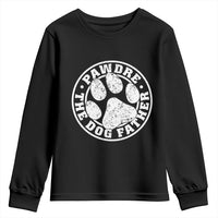Funny Pawdre The Dog Father Youth Sweatshirt Fur Dad Fathers Day Distressed Paw Prints - Wonder Print Shop