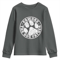 Funny Pawdre The Dog Father Youth Sweatshirt Fur Dad Fathers Day Distressed Paw Prints - Wonder Print Shop