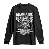Funny Mechanic No Rich Parents No Assistance No Handouts Long Sleeve Shirt Car Mechanic Garage - Wonder Print Shop