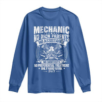 Funny Mechanic No Rich Parents No Assistance No Handouts Long Sleeve Shirt Car Mechanic Garage - Wonder Print Shop