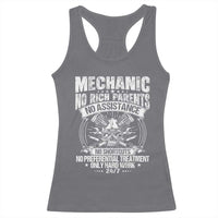 Funny Mechanic No Rich Parents No Assistance No Handouts Racerback Tank Top Car Mechanic Garage - Wonder Print Shop