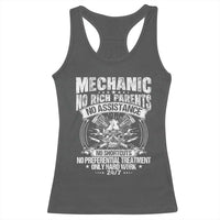 Funny Mechanic No Rich Parents No Assistance No Handouts Racerback Tank Top Car Mechanic Garage - Wonder Print Shop