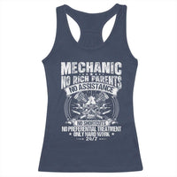 Funny Mechanic No Rich Parents No Assistance No Handouts Racerback Tank Top Car Mechanic Garage - Wonder Print Shop