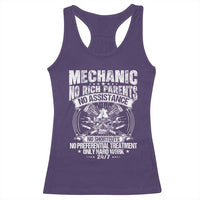 Funny Mechanic No Rich Parents No Assistance No Handouts Racerback Tank Top Car Mechanic Garage - Wonder Print Shop
