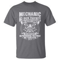 Funny Mechanic No Rich Parents No Assistance No Handouts T Shirt Car Mechanic Garage - Wonder Print Shop