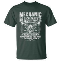 Funny Mechanic No Rich Parents No Assistance No Handouts T Shirt Car Mechanic Garage - Wonder Print Shop