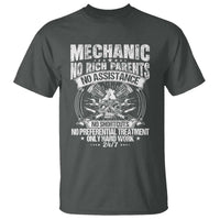 Funny Mechanic No Rich Parents No Assistance No Handouts T Shirt Car Mechanic Garage - Wonder Print Shop