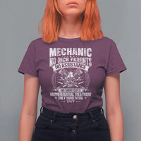 Funny Mechanic No Rich Parents No Assistance No Handouts T Shirt For Women Car Mechanic Garage - Wonder Print Shop
