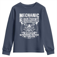 Funny Mechanic No Rich Parents No Assistance No Handouts Youth Sweatshirt Car Mechanic Garage - Wonder Print Shop