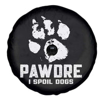 Funny Pawdre I Spoil Dogs Spare Tire Cover Fur Dad Fathers Day Vintage Paw Prints