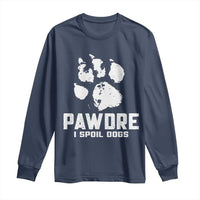 Funny Pawdre I Spoil Dogs Long Sleeve Shirt Fur Dad Fathers Day Vintage Paw Prints