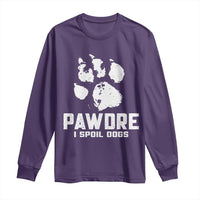 Funny Pawdre I Spoil Dogs Long Sleeve Shirt Fur Dad Fathers Day Vintage Paw Prints