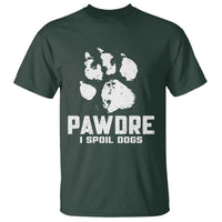Funny Pawdre I Spoil Dogs T Shirt Fur Dad Fathers Day Vintage Paw Prints