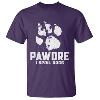 Funny Pawdre I Spoil Dogs T Shirt Fur Dad Fathers Day Vintage Paw Prints