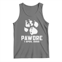 Funny Pawdre I Spoil Dogs Tank Top Fur Dad Fathers Day Vintage Paw Prints