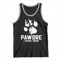 Funny Pawdre I Spoil Dogs Tank Top Fur Dad Fathers Day Vintage Paw Prints