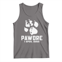 Funny Pawdre I Spoil Dogs Tank Top Fur Dad Fathers Day Vintage Paw Prints