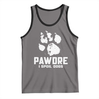 Funny Pawdre I Spoil Dogs Tank Top Fur Dad Fathers Day Vintage Paw Prints