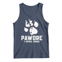 Funny Pawdre I Spoil Dogs Tank Top Fur Dad Fathers Day Vintage Paw Prints