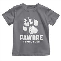 Funny Pawdre I Spoil Dogs Toddler T Shirt Fur Dad Fathers Day Vintage Paw Prints