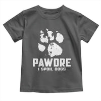 Funny Pawdre I Spoil Dogs Toddler T Shirt Fur Dad Fathers Day Vintage Paw Prints