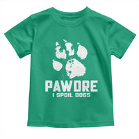 Funny Pawdre I Spoil Dogs Toddler T Shirt Fur Dad Fathers Day Vintage Paw Prints