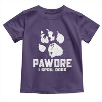 Funny Pawdre I Spoil Dogs Toddler T Shirt Fur Dad Fathers Day Vintage Paw Prints