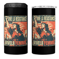 Vive La Resistance Vivela Femme 4 in 1 Can Cooler Tumbler Feminist Women's Right Political Sattire - Wonder Print Shop
