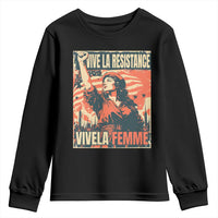 Vive La Resistance Vivela Femme Youth Sweatshirt Feminist Women's Right Political Sattire - Wonder Print Shop