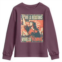 Vive La Resistance Vivela Femme Youth Sweatshirt Feminist Women's Right Political Sattire - Wonder Print Shop