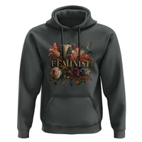 Pro Feminist Women's Rights Vintage Retro Flower Hoodie - Wonder Print Shop