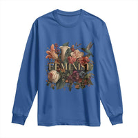 Pro Feminist Women's Rights Vintage Retro Flower Long Sleeve Shirt - Wonder Print Shop