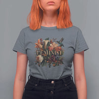 Pro Feminist Women's Rights Vintage Retro Flower T Shirt For Women - Wonder Print Shop