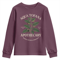 Aqua Tofana Apothecary Youth Sweatshirt Feminist Woman Owned And Operated - Wonder Print Shop