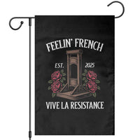 Funny Feelin French Vive La Resistance 2025 Garden Flag Vintage Rose Guillotine - Wonder Print Shop