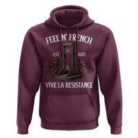 Funny Feelin French Vive La Resistance 2025 Hoodie Vintage Rose Guillotine - Wonder Print Shop