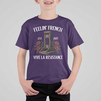 Funny Feelin French Vive La Resistance 2025 T Shirt For Kid Vintage Rose Guillotine - Wonder Print Shop